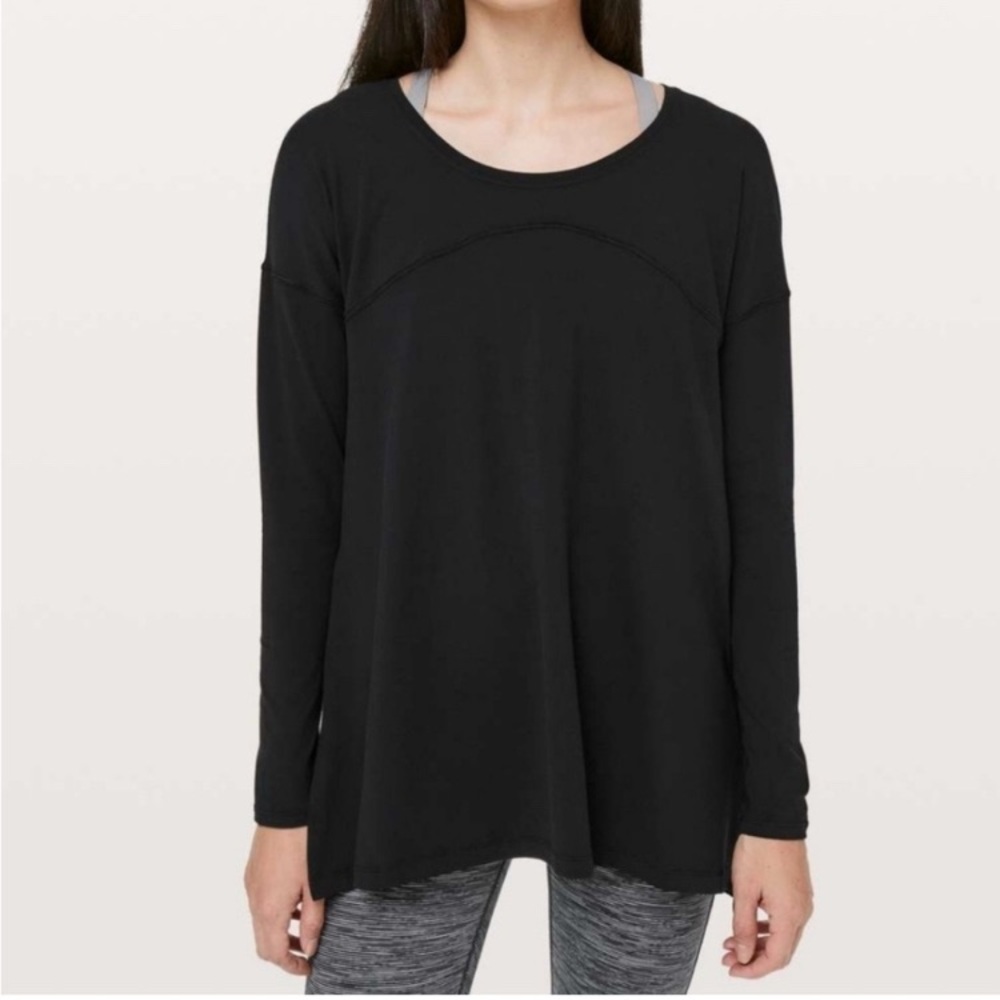 Lululemon Hit Unwind Black Long Sleeve Top